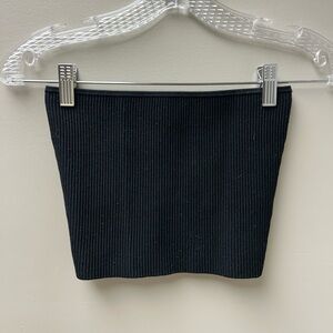 Babaton Women’s Ribbed Strapless‎ Black Tube Top